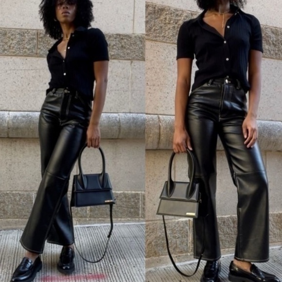 Simonett Kika Vegan Leather Pants Medium - Picture 4 of 13